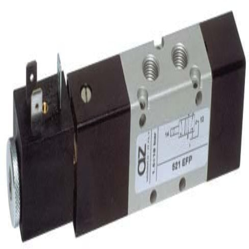 AZ Pneumatica Solenoid Valves 00.063.3 (521 EFP): AZ Pneumatica 5/2 1/8" Solenoid Pilot, Spring return pneumatic, Without Coil