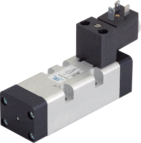 AZ Pneumatica Solenoid Valves 00.064.4 (152 ME AS): AZ Pneumatica ISO 1 5/2 Solenoid Pilot with separate air supply, Spring return , Without Coil
