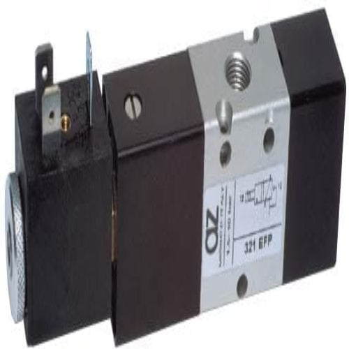 AZ Pneumatica Solenoid Valves 00.065.3 (321 EFP): AZ Pneumatica 3/2 1/8" NC Solenoid Pilot, Spring return pneumatic, Without Coil