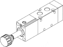 AZ Pneumatica Solenoid Valves 00.191.3 (521S ME): AZ Pneumatica 5/2 1/8" Solenoid Pilot - Spring return , With sensor port