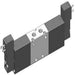 AZ Pneumatica Solenoid Valves 00.212.4 (5213A EE MIC 01): AZ Pneumatica 5/3 1/8" Dual Solenoid Pilot con elettropilota 15 mm, open centres, 24V DC