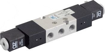 AZ Pneumatica Solenoid Valves 01.003.3 (382 EE): AZ Pneumatica NAMUR 3/2 1/4" Dual Solenoid Pilot, Without Coil