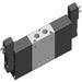 AZ Pneumatica Solenoid Valves 01.183.4 (5223A EE MIC 02): AZ Pneumatica 5/3 1/4" Dual Solenoid Pilot con elettropilota 15 mm, open centres, 24V 50/60Hz