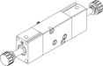 AZ Pneumatica Solenoid Valves 01.218.3 (582S EE): AZ Pneumatica 5/2 1/4" NAMUR Dual Solenoid Pilot, With sensor port