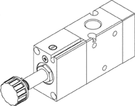 AZ Pneumatica Solenoid Valves 01.220.3 (322S ME): AZ Pneumatica 3/2 1/4" NC Solenoid Pilot - Spring return , With sensor port