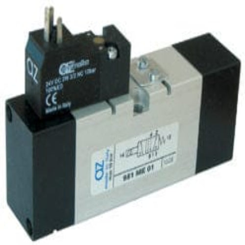 AZ Pneumatica Solenoid Valves 05.009.4 (951 ME 01): AZ Pneumatica VDMA 25 mm 5/2 Solenoid Pilot 24V DC, Spring return