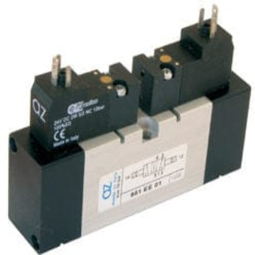 AZ Pneumatica Solenoid Valves 05.179.4 (951 EE 01): AZ Pneumatica VDMA 25 mm 5/2 Dual Solenoid Pilot 24V DC