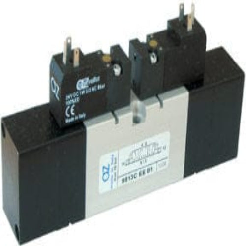 AZ Pneumatica Solenoid Valves 05.202.4 (9513P EE 01): AZ Pneumatica VDMA 25 mm 5/3 pressurized centres, Dual Solenoid Pilot 24V DC