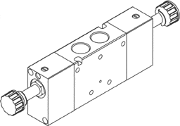 AZ Pneumatica Solenoid Valves 09.002.3 (523 EE): AZ Pneumatica 5/2 3/8" Dual Solenoid Pilot, Without Coil