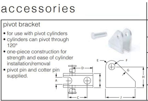 FABCO-AIR BP-8C : Humphrey/ Fabco-air Pivot Bracket