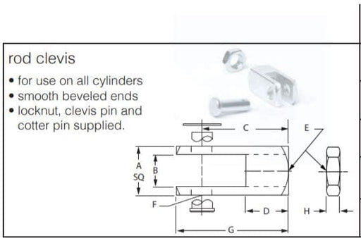 FABCO-AIR CT-8 : Humphrey/ Fabco-air Rod Clevis