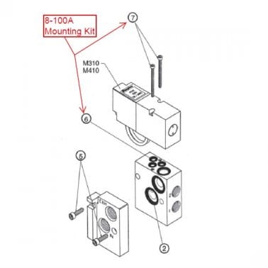 HUMPHREY 8-I00A: Humphrey Valve Mounting Kit for M310/M410