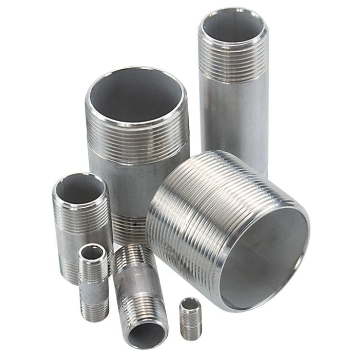 Pneumatics-pro 1-1/4" X 4" LONG STAINLESS STEEL PIPE NIPPLE