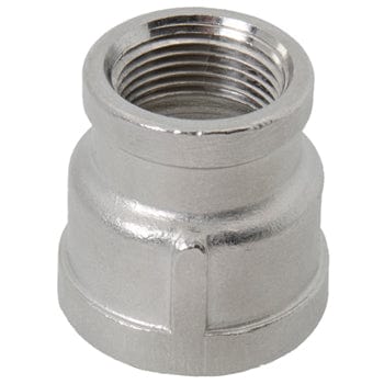 Pneumatics-pro 1" NPT X 1/2" NPT STAINLESS STEEL REDUCING PIPE COUPLING