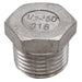 Pneumatics-pro 3/4" NPT STAINLESS STEEL HEX HEAD PIPE PLUG