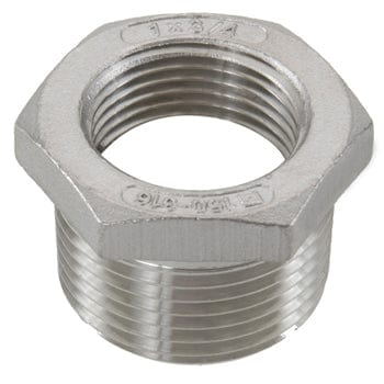 Pneumatics-pro 3/8" NPT X 1/8" NPT STAINLESS STEEL PIPE BUSHING