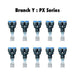 Pneumatics-pro Branch Y PX 1/2-N03 : Pneumatics-pro Push-in Branch Y Fittings Tube Size 1/2" x Thread Size 3/8NPT PX1/2-N03 (BAG OF 10 PCS.)