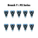 Pneumatics-pro Branch Y PX 8-03 : Pneumatics-pro Push-in Branch Y Fittings Tube Size 8mm x Thread Size 3/8R / BSPT PX8-03 (BAG OF 10 PCS.)