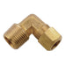 Pneumatics-pro Brass Compression Fittings 3/16" BRASS COMPRESSION TO 1/4" MALE PIPE (NPT) 90° ELBOW CONNECTOR