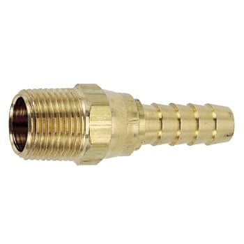 Pneumatics-pro Brass Hose Barb Fittings 1/2" BRASS HOSE BARB WITH 1/2" LIVE SWIVEL MALE PIPE (NPT) THREAD