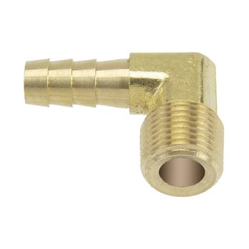 Pneumatics-pro Brass Hose Barb Fittings 1/4" 90° BRASS HOSE BARB WITH 1/8" MALE PIPE (NPT) THREAD