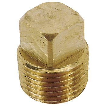 Pneumatics-pro Brass Pipe Fittings 1/2" BRASS SQUARE HEAD PIPE PLUG