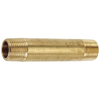 Pneumatics-pro Brass Pipe Fittings 1/2" X 2" LONG BRASS PIPE NIPPLE