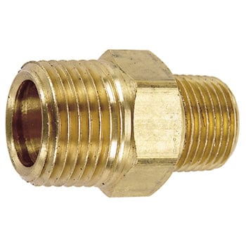 GreenLine Brass Pipe Fittings 1/4" BRASS PIPE HEX NIPPLE (G1616B-04-04)