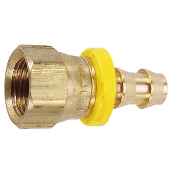 Pneumatics-pro Brass Push-On Fitting 1/2" PUSH-ON HOSE BARB WITH 1/2" FEMALE PIPE SWIVEL (NPSM) BALL SEAT STYLE THREAD