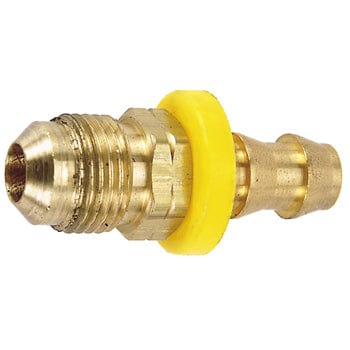 Pneumatics-pro Brass Push-On Fitting 1/2" PUSH-ON HOSE BARB WITH 3/4-16 MALE SAE 45° THREAD