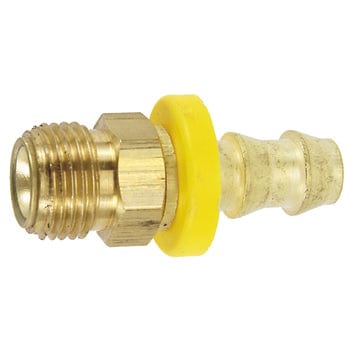 Pneumatics-pro Brass Push-On Fitting 1/2" PUSH-ON HOSE BARB WITH 3/4-18 MALE INVERTED FLARE THREAD