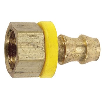 Pneumatics-pro Brass Push-On Fitting 1/4" PUSH-ON HOSE BARB WITH 1/2-20 FEMALE INVERTED FLARE THREAD