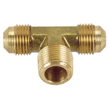 Pneumatics-pro Brass SAE 45 Flare Fittings 1/2" BRASS MALE SAE TO 1/2" MALE PIPE (NPT) BRANCH TEE