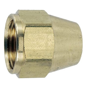 GreenLine Brass SAE 45 Flare Fittings 1/4" MACHINED BRASS FLARE NUT (G0014-04)