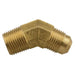 Pneumatics-pro Brass SAE 45 Flare Fittings 3/4" BRASS MALE SAE TO 3/4" MALE PIPE (NPT) 45° ELBOW CONNECTOR