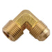 Pneumatics-pro Brass SAE 45 Flare Fittings 3/8" BRASS MALE SAE TO 1/4" MALE PIPE (NPT) 90° ELBOW CONNECTOR