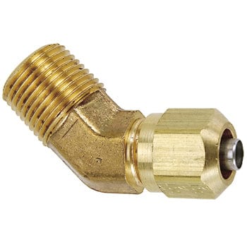 Pneumatics-pro D.O.T. Compression Fittings TRUCK AIR BRAKE COMPRESSION 45° 1/2" MALE PIPE (NPT) CONNECTOR