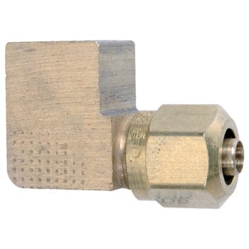 Pneumatics-pro D.O.T. Compression Fittings TRUCK AIR BRAKE COMPRESSION 90° 1/2" FEMALE PIPE (NPT) CONNECTOR