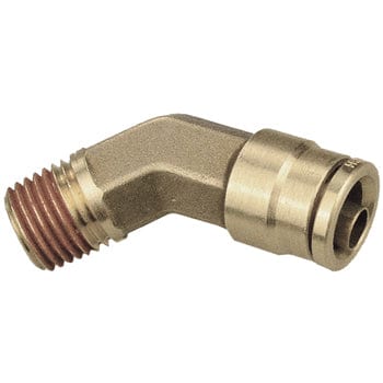 Pneumatics-pro D.O.T. Fittings 45° 1/2" MALE PIPE (NPT) CONNECTOR D.O.T. TRUCK AIR BRAKE PUSH-TO-CONNECT