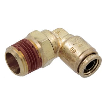Pneumatics-pro D.O.T. Fittings 90° 1/2" MALE SWIVEL PIPE (NPT) CONNECTOR D.O.T. TRUCK AIR BRAKE PUSH-TO-CONNECT