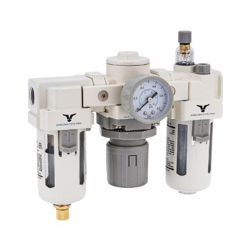 Pneumatics-pro F+R+L AC3000-02: 1/4 NPT Filter Regulator Lubricator 3Pcs Unit