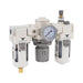 Pneumatics-pro F+R+L AC3000-03: 3/8 NPT Filter Regulator Lubricator 3Pcs Unit
