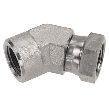 PNEUMATICS-PRO Female 1" FEMALE PIPE (NPTF) X FEMALE PIPE SWIVEL (NPSM) 45° ELBOW