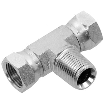 PNEUMATICS-PRO Female Pipe Swivel Adapter 1-1/2" MALE PIPE (NPTF) X FEMALE PIPE SWIVEL (NPSM) BRANCH TEE