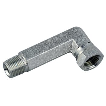 PNEUMATICS-PRO Female Pipe Swivel Adapter 1" MALE PIPE (NPTF) X FEMALE PIPE SWIVEL (NPSM) 90° LONG ELBOW