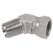 PNEUMATICS -PRO Female Pipe Swivel Adapter 3/8" MALE PIPE (NPTF) X 1/2" FEMALE PIPE SWIVEL (NPSM) 45° ELBOW