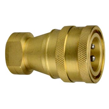 PNEUMATICS-PRO Hydraulic Couplers 1/4" ISO-B BRASS HYDRAULIC COUPLER WITH FEMALE PIPE (NPTF) THREAD
