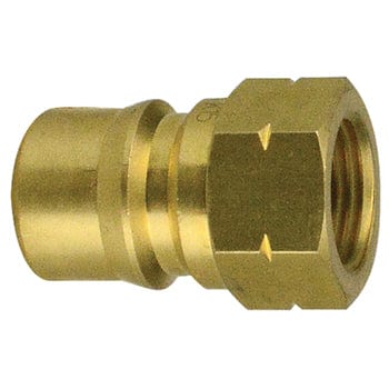 PNEUMATICS-PRO Hydraulic Couplers 1/4" ISO-B BRASS HYDRAULIC NIPPLE WITH FEMALE PIPE (NPTF) THREAD