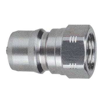 PNEUMATICS-PRO Hydraulic Couplers 1/8" ISO-B TYPE 316 STAINLESS STEEL HYDRAULIC NIPPLE WITH FEMALE PIPE (NPTF) THREAD