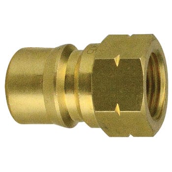 PNEUMATICS-PRO Hydraulic Couplers 1" ISO-B BRASS HYDRAULIC NIPPLE WITH FEMALE PIPE (NPTF) THREAD